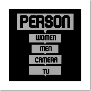 Person, woman, man, camera, tv Posters and Art